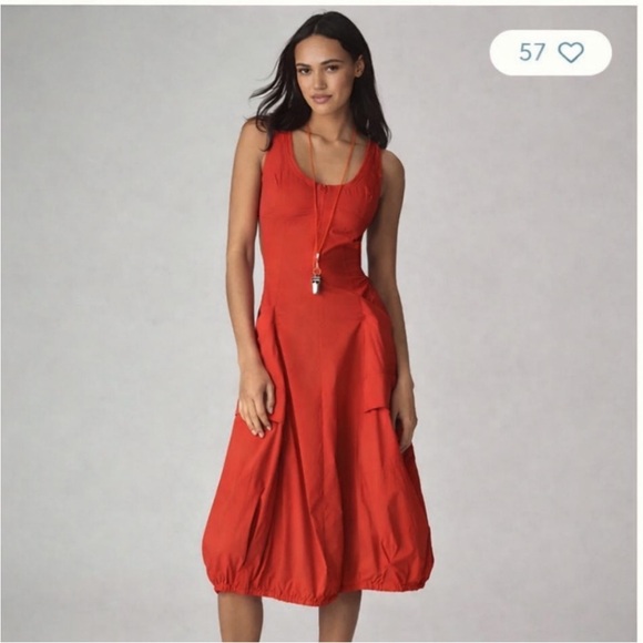 Anthropologie Dresses & Skirts - New! Anthropologie DAILY PRACTICE FASTPACK BUBBLE-HEM MIDI DRESS NWT